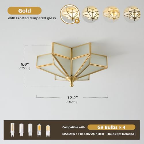 Star Brass Vintage Ceiling Light