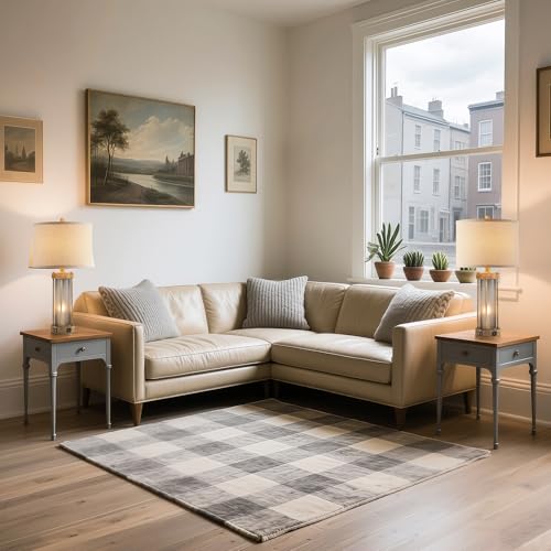 Farmhouse Table Lamps Set of 2 for Living Room with 2 USB Ports (2 Count)