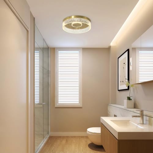 Modern LED Gold Flush Mount Ceiling Light