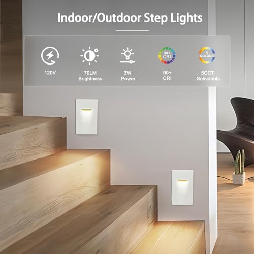 8 Pack Vertical LED Step Lights