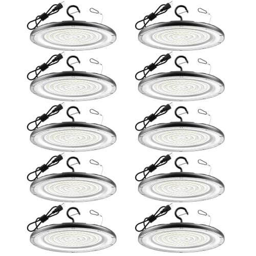 150W UFO High Bay Light 1 Pack 22500LM LED Shop Lights Plug & Play (10 Count)
