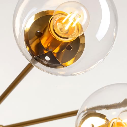42.5″ Gold Sputnik Chandeliers for Dining Room Light Fixture