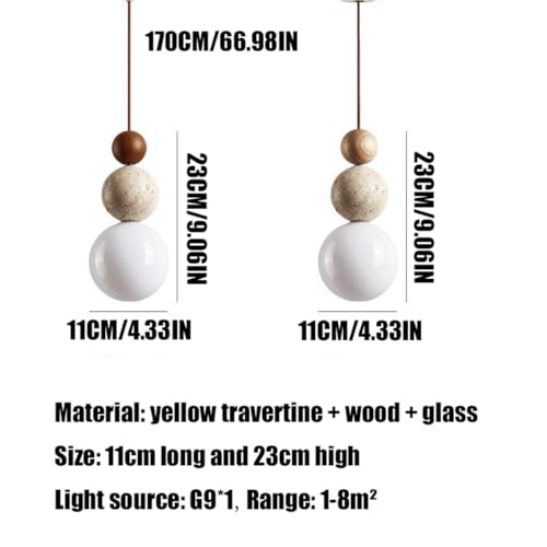 Modern Indoor Pendant Light Natural Stone Spherical Hanging Light Frosted White Glass Suspension Pendant Lamp for Bedside Restaurant Kitchen Island Aisle Bar Club Chandelier