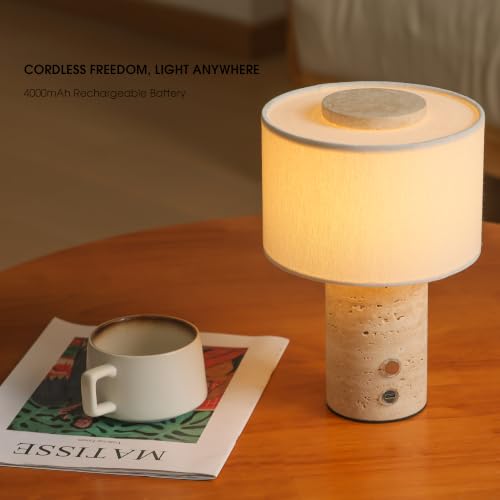 Marble Lamp Rechargeable Cordless Stone Touch Table Lamp
