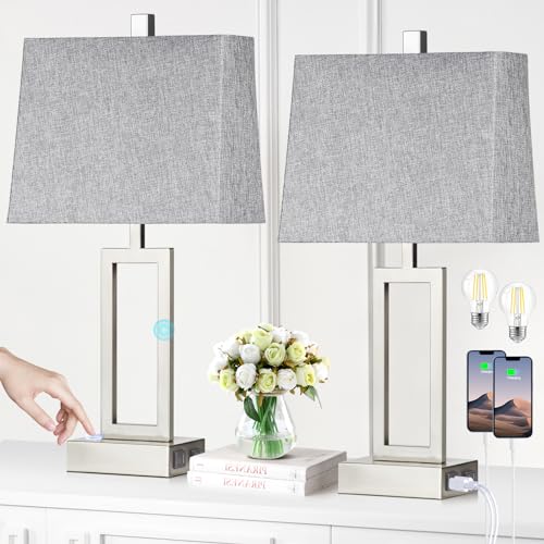 23.5" Touch Control Table Lamps Set of 2 (2 Count)