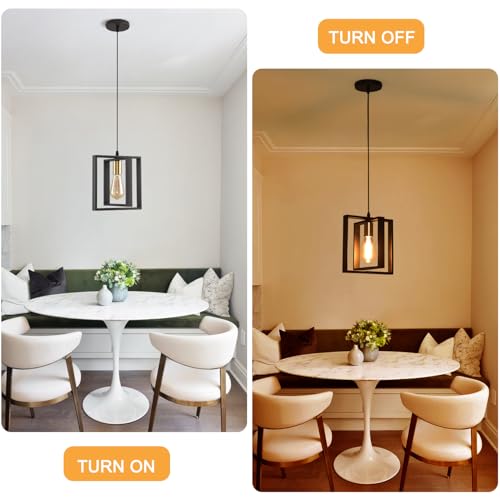 Set of 3 Rotatable Metal Frame Kitchen Island Pendant Lights (3 Count)