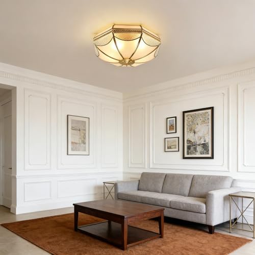 Vintage Style Brass Ceiling Light Fixture