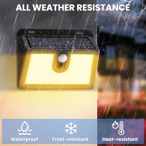 2 Packs] Solar Motion Sensor Outdoor Lights (2 Count)