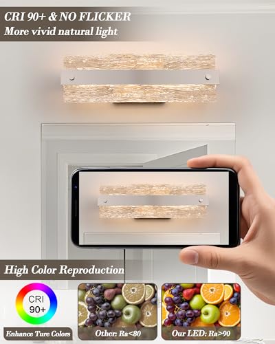 Modern LED Bathroom Vanity Light Fixture Over Mirror