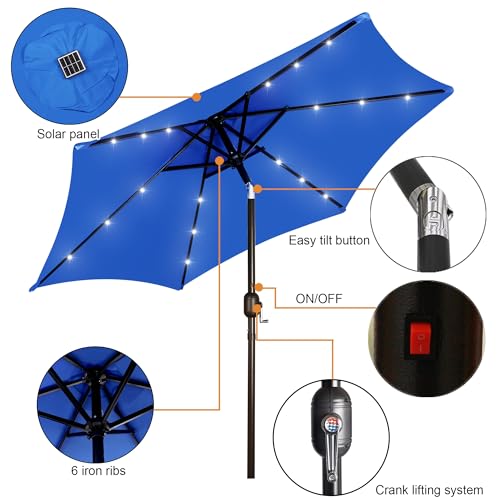 7.5 ft Solar Umbrella