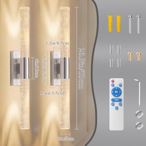 Battery Operated Wall Sconces Set of 2