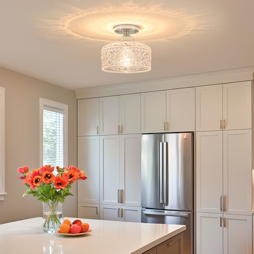 Brushed Nickel Semi Flush Mount Ceiling Light