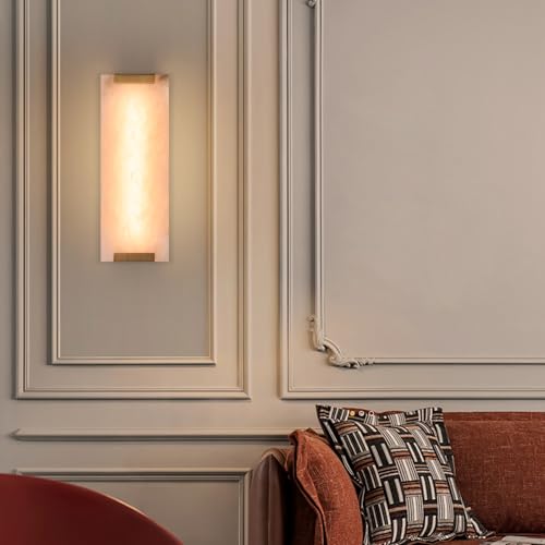 14.2in Alabaster Wall Sconces (2 Count)