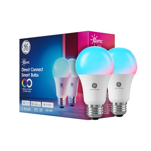 GE A19 LED Smart Light Bulbs (2 Count)
