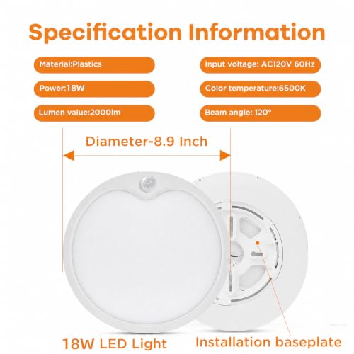 4 Pack Motion Sensor Ceiling Light (4 Count)