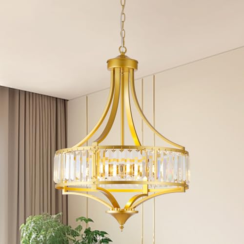 Modern Gold Crystal Chandelier
