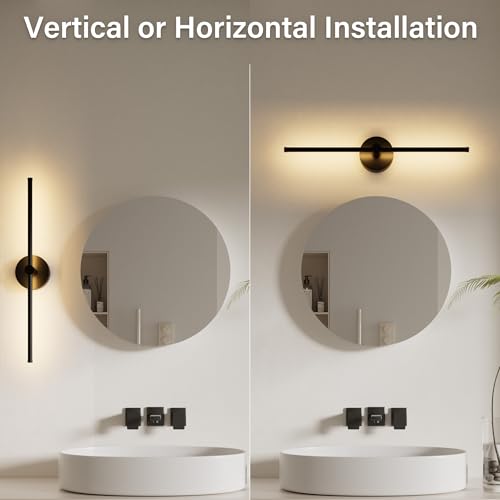24 Inch LED Indoor Linear Wall Sconces Set of Two (2 Count)