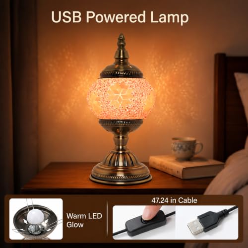 DIY Turkish Mosaic Lamp Kit for Adults (Deep Pink)