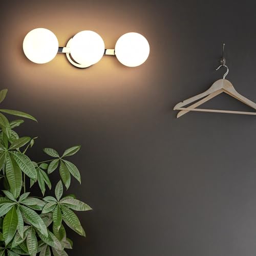 Chrome Globe Bathroom Vanity Light Fixtures