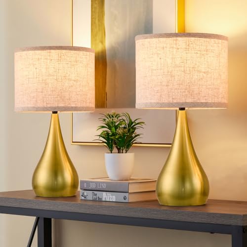 18.1'' Modern Touch Gold Table Lamp Set of 2 with 3 Way Dimmable (2 Count)