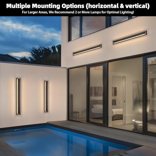 39.3'' 2 Pack Modern Outdoor Light Fixture (2 Count)