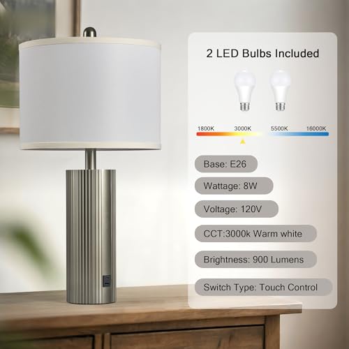24.5” Table Lamps for Living Room Set of 2 (2 Count)