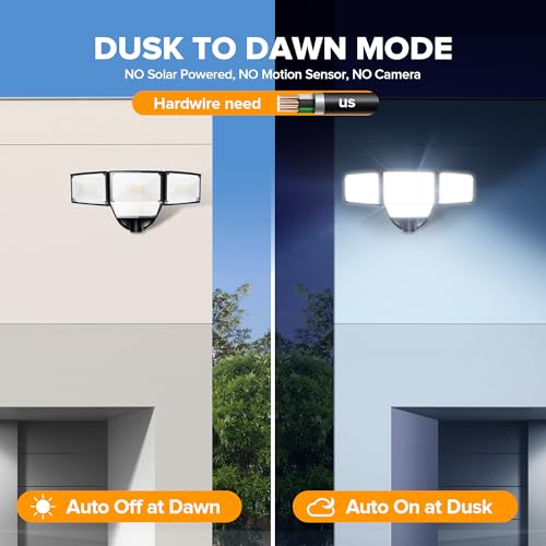 80W Dusk to Dawn Flood Lights Outdoor (2 Count)