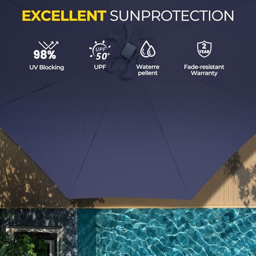 9ft Patio LED Umbrella with light