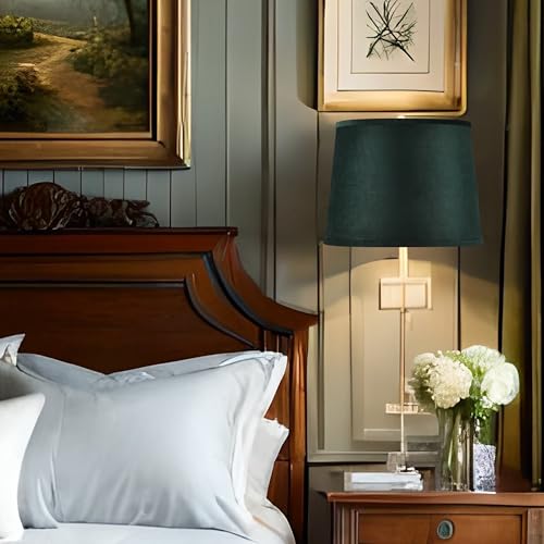 Medium Green Velvet Lamp Shade for Table Lamps