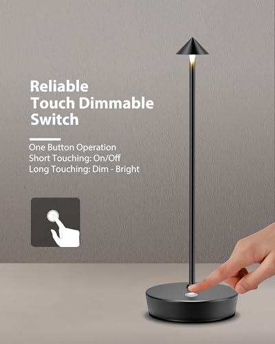 LED Cordless Table Lamp Rechargeable 6000mAh Battery Outdoor Desk Lamp