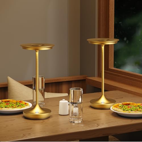 LED Rechargeable Cordless Outdoor 6000mAh Battery Table Lamp 2 (2 Count)