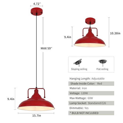 Red Pendant Lights Kitchen Island