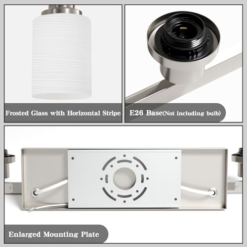 10 Light Bathroom Vanity Light Brushed Nickel 64.5in Vanity Lights