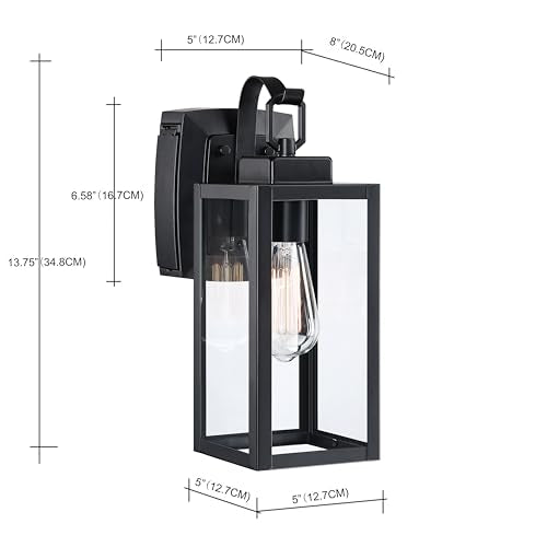Outdoor Porch Lights with GFCI Outlet