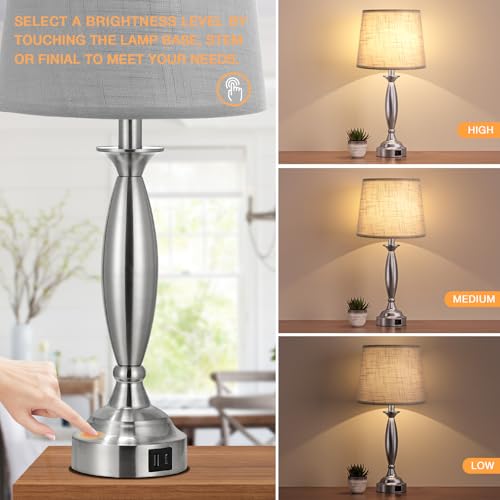 Bedroom Lamps for Nightstand (2 Count)