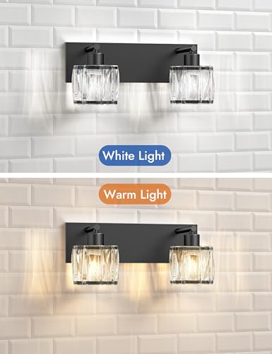 Crystal Vanity Lights for Bathrooms (2 Count)