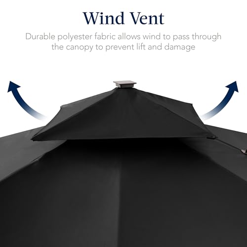 12x12ft LED Cantilever Patio Umbrella w