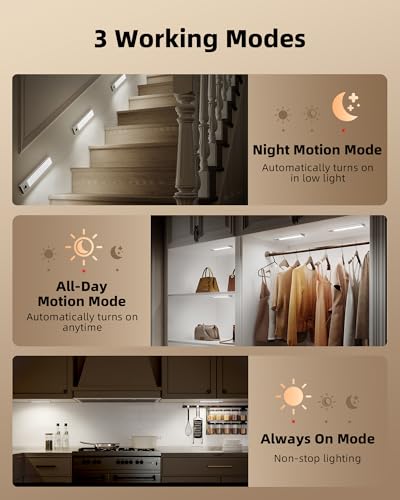 3 Pack 10inch Under Cabinet Lighting with Remote (3 Count)