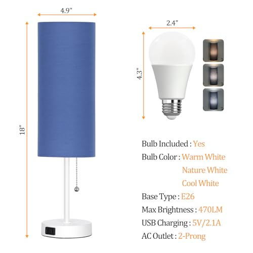 18" Table Lamp for Bedroom
