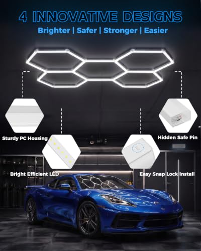 Hexagon Garage Lights (5-Girds)