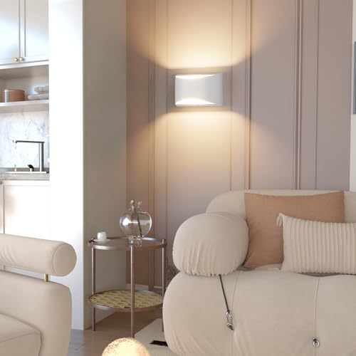 4 Pack Aluminum Modern Indoor LED Wall Sconce Hardwired Interior Wall Lights Up and Down Wall Mount Light for Living Room Bedroom Corridor Conservatory Warm White 3000K (4 Count)