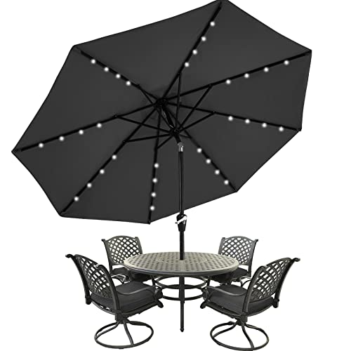 9ft Patio Umbrella with Solar Lights