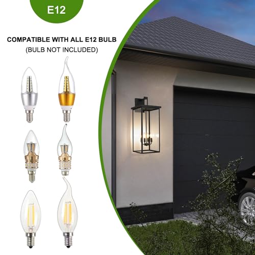 Large Exterior Wall Sconce Modern Outdoor Lights for House 26'' Waterproof