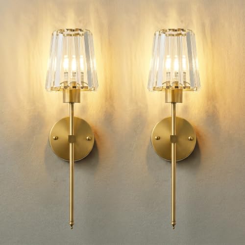 Hardwired Crystal Wall Sconces Set of 2 (2 Count)