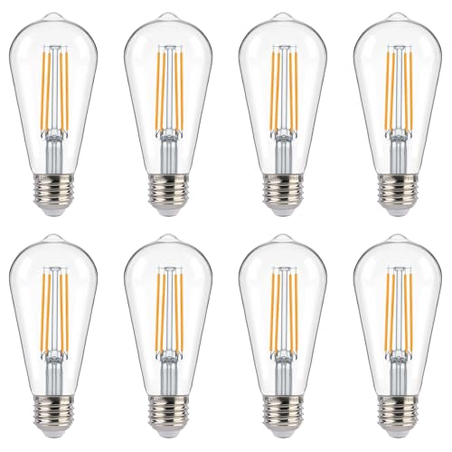 Dusk to Dawn Outdoor Sensor ST19 LED Light Bulb (8 Count)