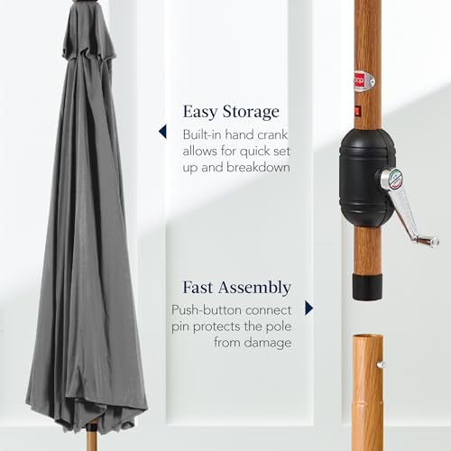 10ft Solar Market Patio Umbrella w
