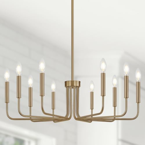 10 Light Champagne Bronze Chandelier