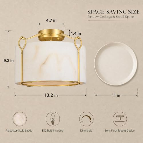 Gold Flush Mount Ceiling Light