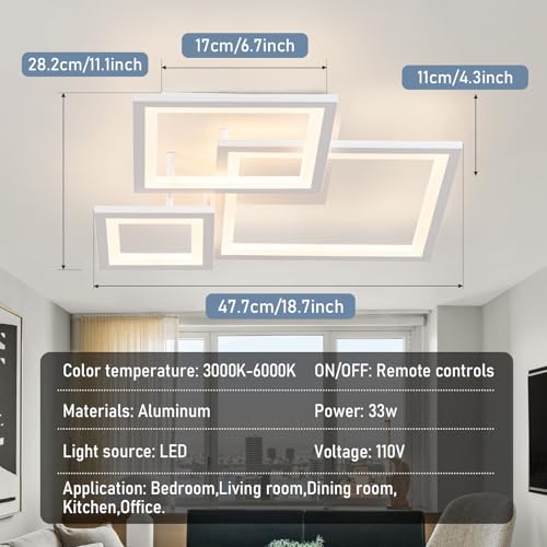 Modern White Led Ceiling Light 3