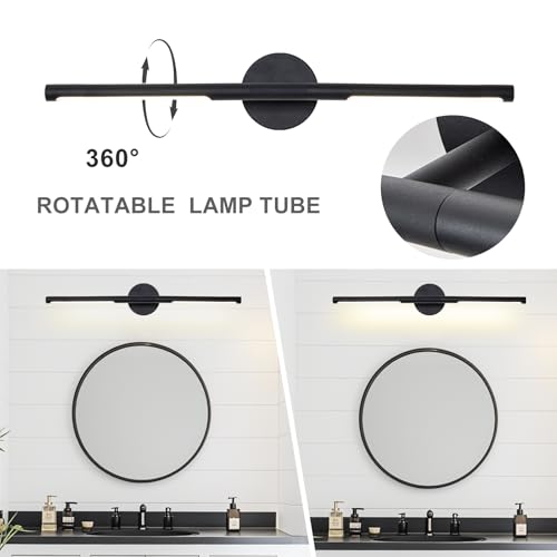 Matte Black Bathroom Light Fixtures Over Mirror 30 Inch